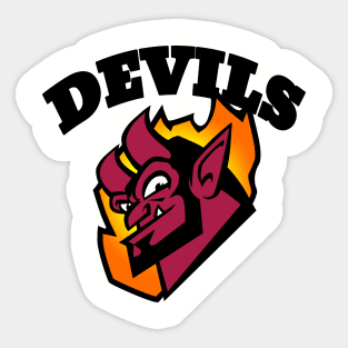 Devils Mascot Sticker